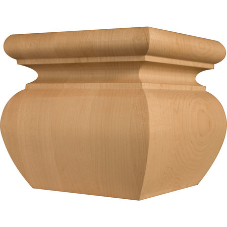 OSBORNE WOOD PRODUCTS 4 1/2 x 5 3/8 Square Apple Foot in Hard Maple 4289HM